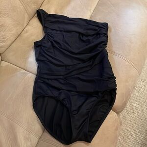 Black one shoulder Miraclesuit Swimsuit
